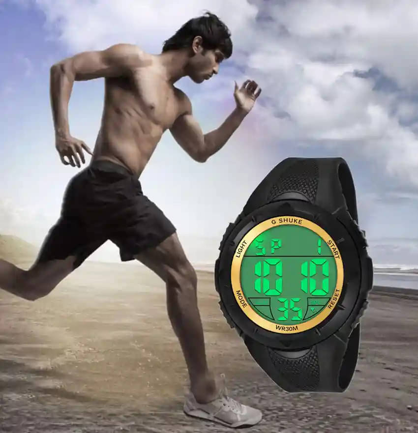     			DECLASSE Black Rubber Digital Men's Watch