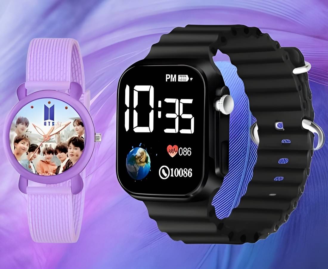 DECLASSE Multicolor Dial Analog-Digital Boys Watch ( Pack Of 2 ) DECLASSE Multicolor Dial Analog-Digital Boys Watch ( Pack Of 2 )