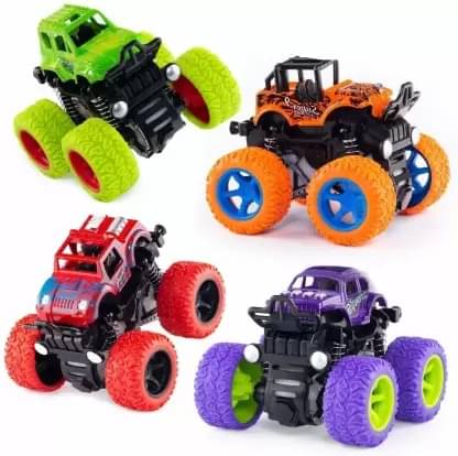 FREEDY Big Size Monster Truck Friction Powered Cars Toys 360 Degree Stunt 4wd Cars Push  (Multicolor)     			FREEDY Big Size Monster Truck Friction Powered Cars Toys 360 Degree Stunt 4wd Cars Push  (Multicolor)