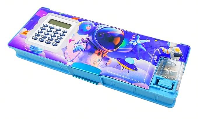 FREEDY Multipurpose Space Printed Calculator Geometry Box, Random Design Geometry Box (Multicolor) FREEDY Multipurpose Space Printed Calculator Geometry Box, Random Design Geometry Box (Multicolor)