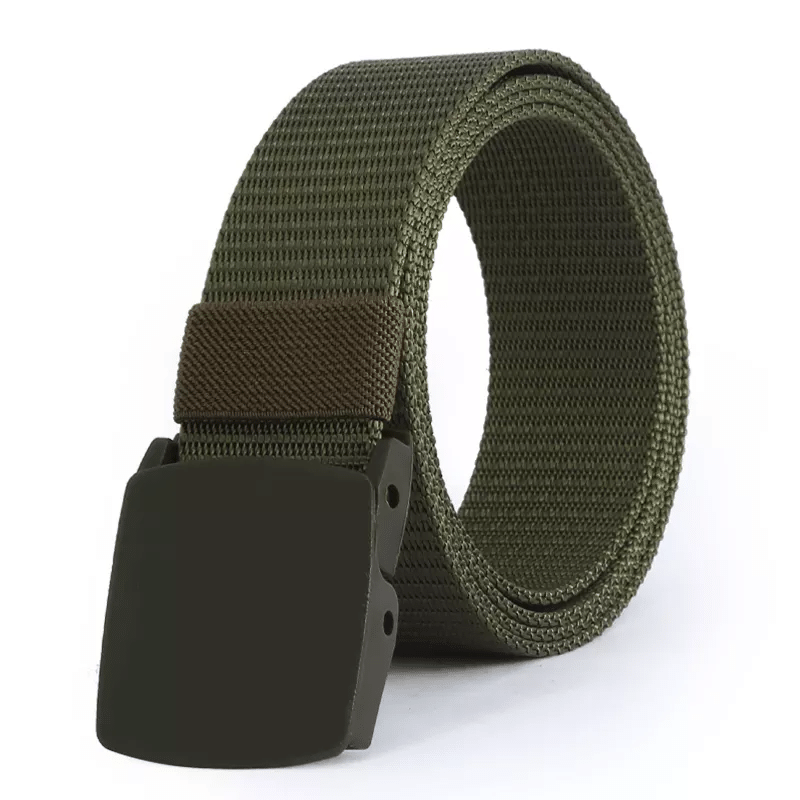     			Front Look - Green Canvas Men's Casual Belt ( Pack of 1 )