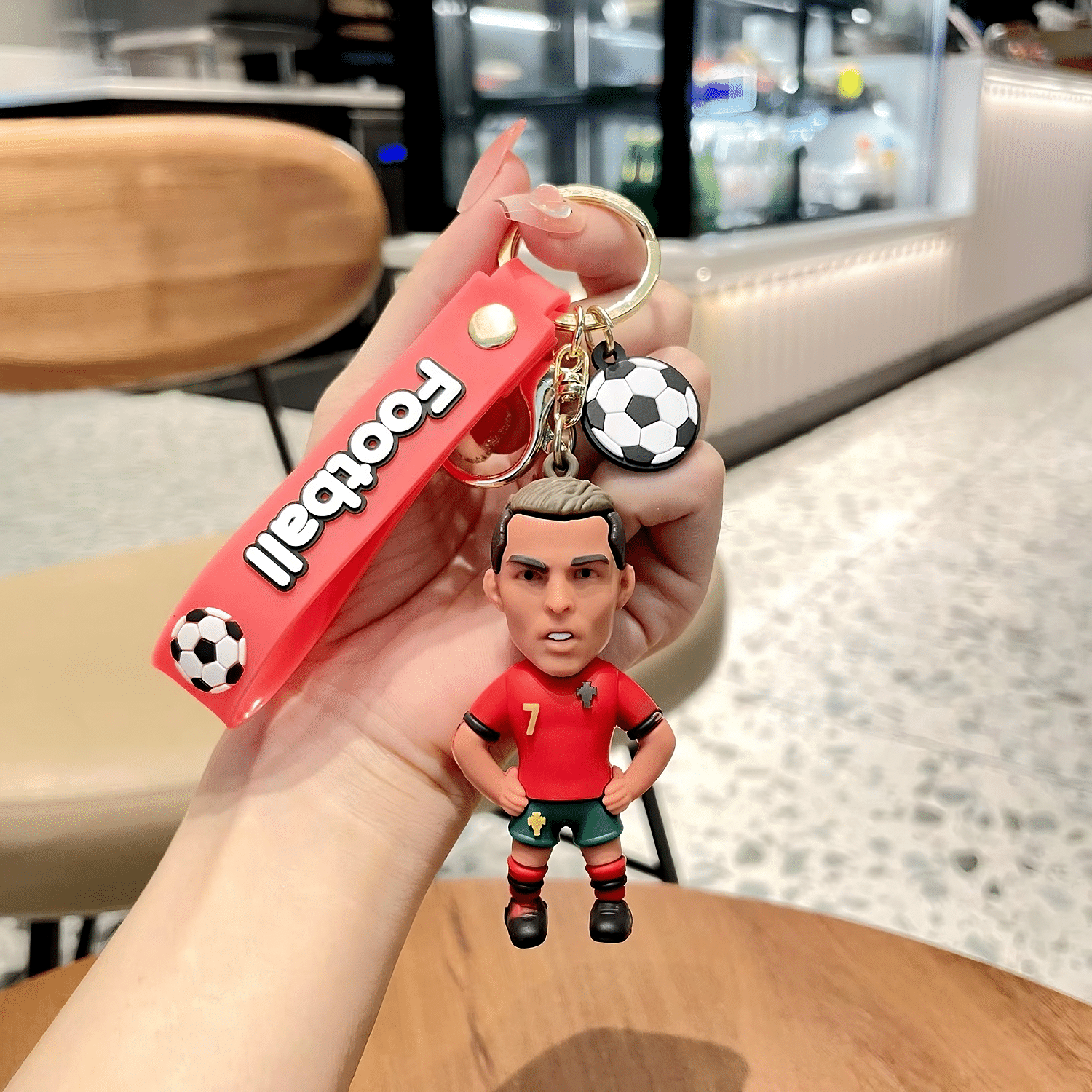 Cristiano Ronaldo Silicone Keyring for Kids Boys Girls | Cute Cartoon Football Keychain | Ideal for Gifting & Bags Cristiano Ronaldo Silicone Keyring for Kids Boys Girls | Cute Cartoon Football Keychain | Ideal for Gifting & Bags