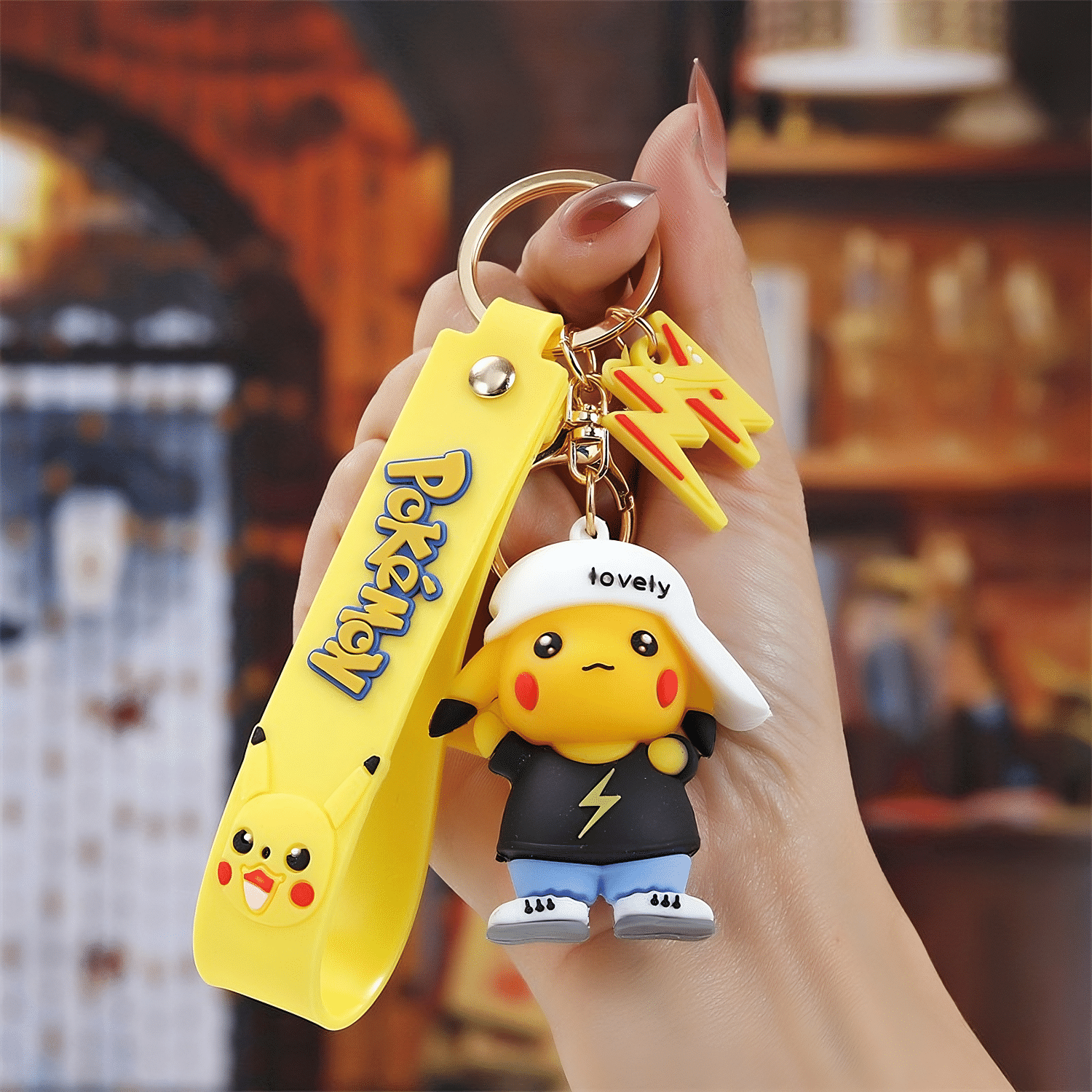 cute Pikachu 3D Silicone Keychain For Girls and Boys |Pokemon Rubber Keychain Key Chain cute Pikachu 3D Silicone Keychain For Girls and Boys |Pokemon Rubber Keychain Key Chain