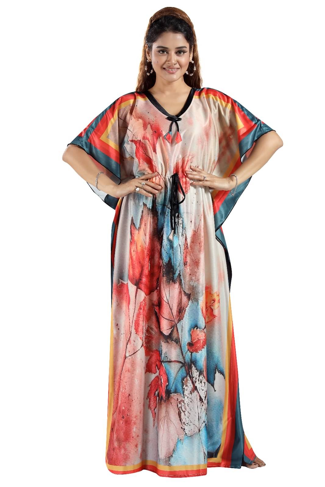     			Gutthi Red Hosiery Women's Nightwear Kaftan ( Pack of 1 )