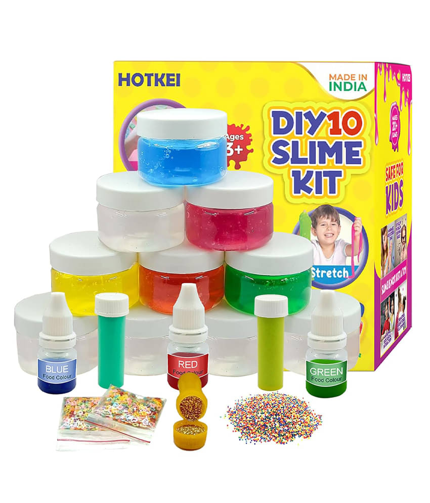 HOTKEI (10 Slime Kit) Fruit-Scented Colorful DIY Magic Slime Set – Slimy Slime Gel Jelly Clay Putty Kit – Includes Glitter, Charms & Beads – Perfect for Kids (Boys & Girls) HOTKEI (10 Slime Kit) Fruit-Scented Colorful DIY Magic Slime Set – Slimy Slime Gel Jelly Clay Putty Kit – Includes Glitter, Charms & Beads – Perfect for Kids (Boys & Girls)