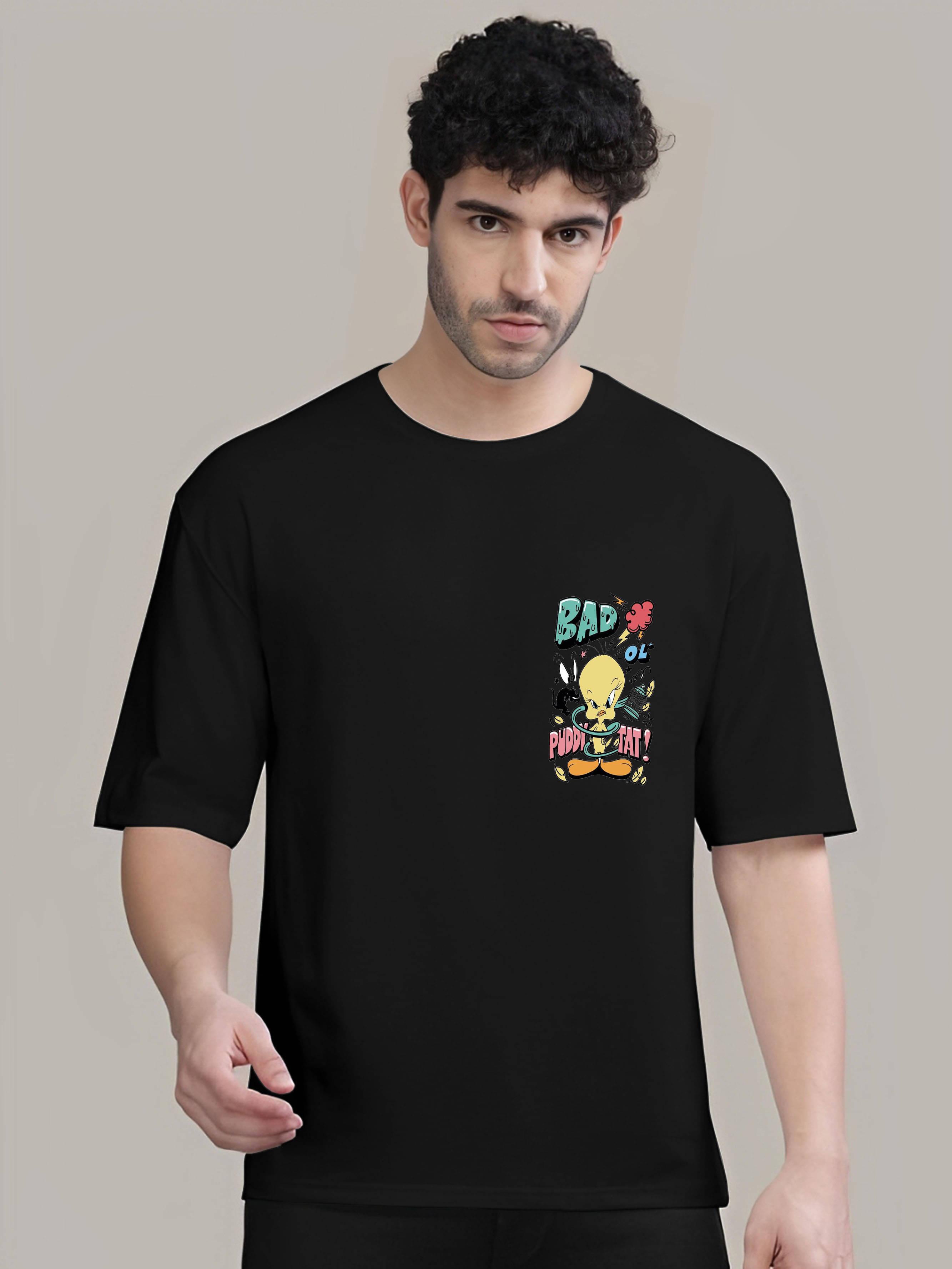     			Kintu Parantu Cotton Blend Regular Fit Printed Half Sleeves Men's Round T-Shirt - Multicolor2 ( Pack of 1 )
