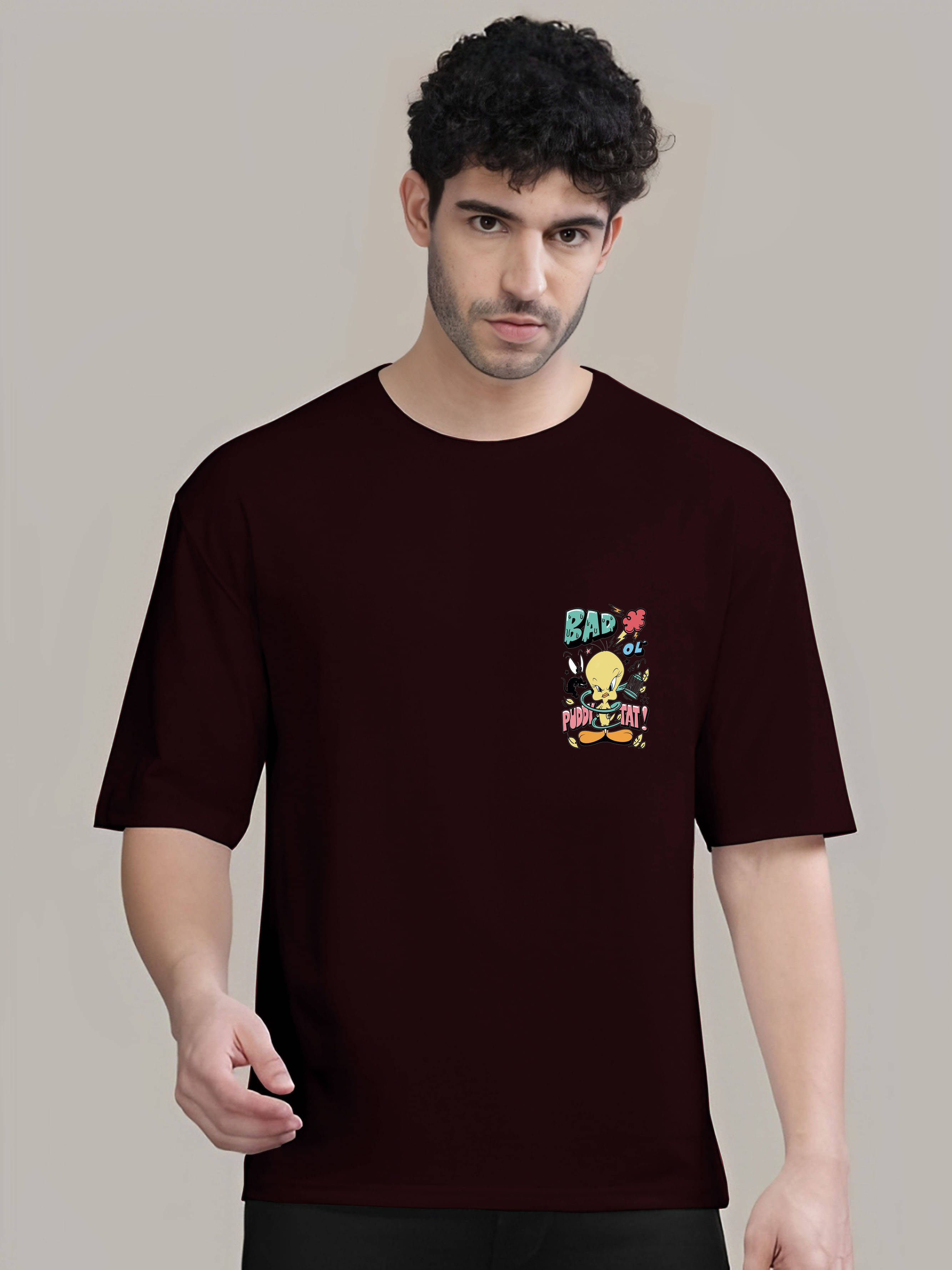     			Kintu Parantu Cotton Blend Regular Fit Printed Half Sleeves Men's Round T-Shirt - Multicolor2 ( Pack of 1 )