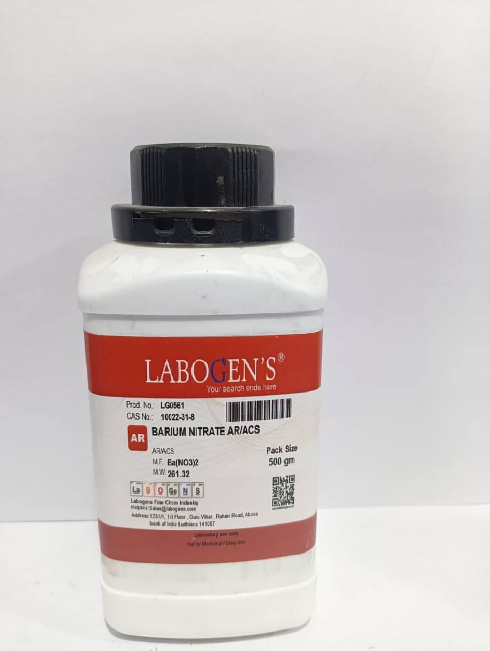     			LABOGENS BARIUM NITRATE AR/ACS 500GM