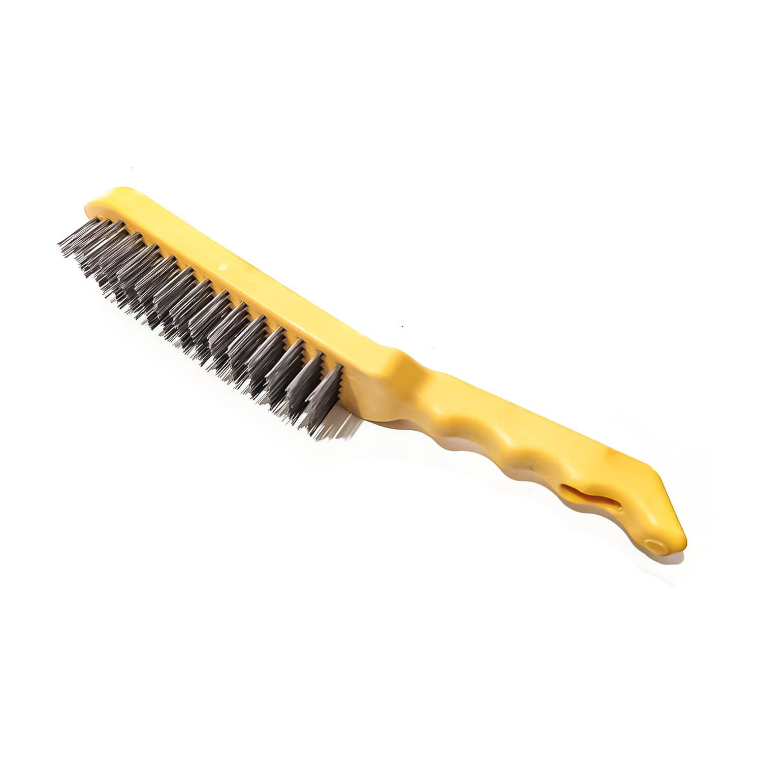     			LXMI Plastic Handle Steel Wire Scratch Brush for Cleaning Welding Slag, Rust Plastic Regular Brush ( 1 )