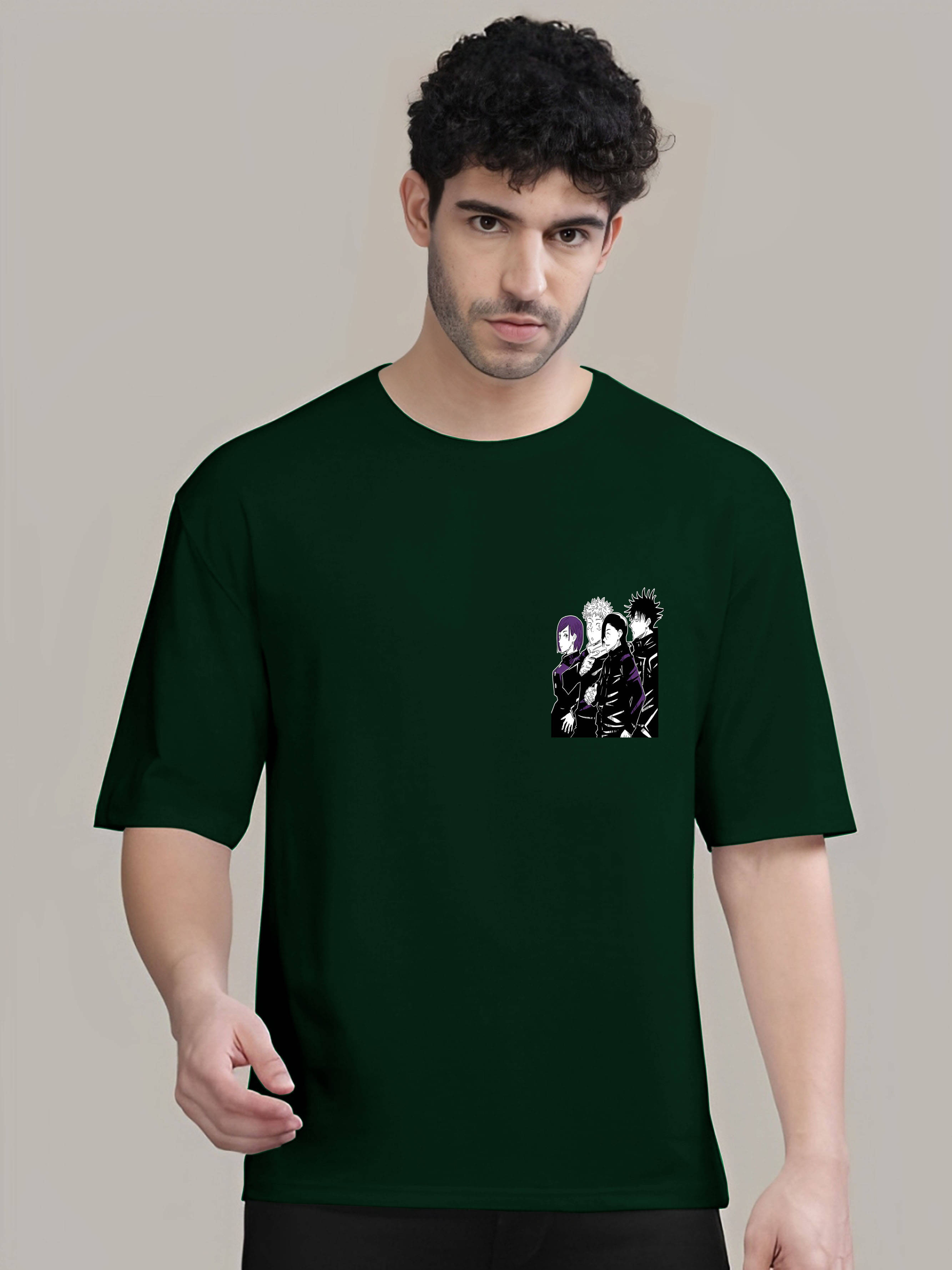     			Lecowar Cotton Blend Regular Fit Printed Half Sleeves Men's Round T-Shirt - Multicolor5 ( Pack of 1 )
