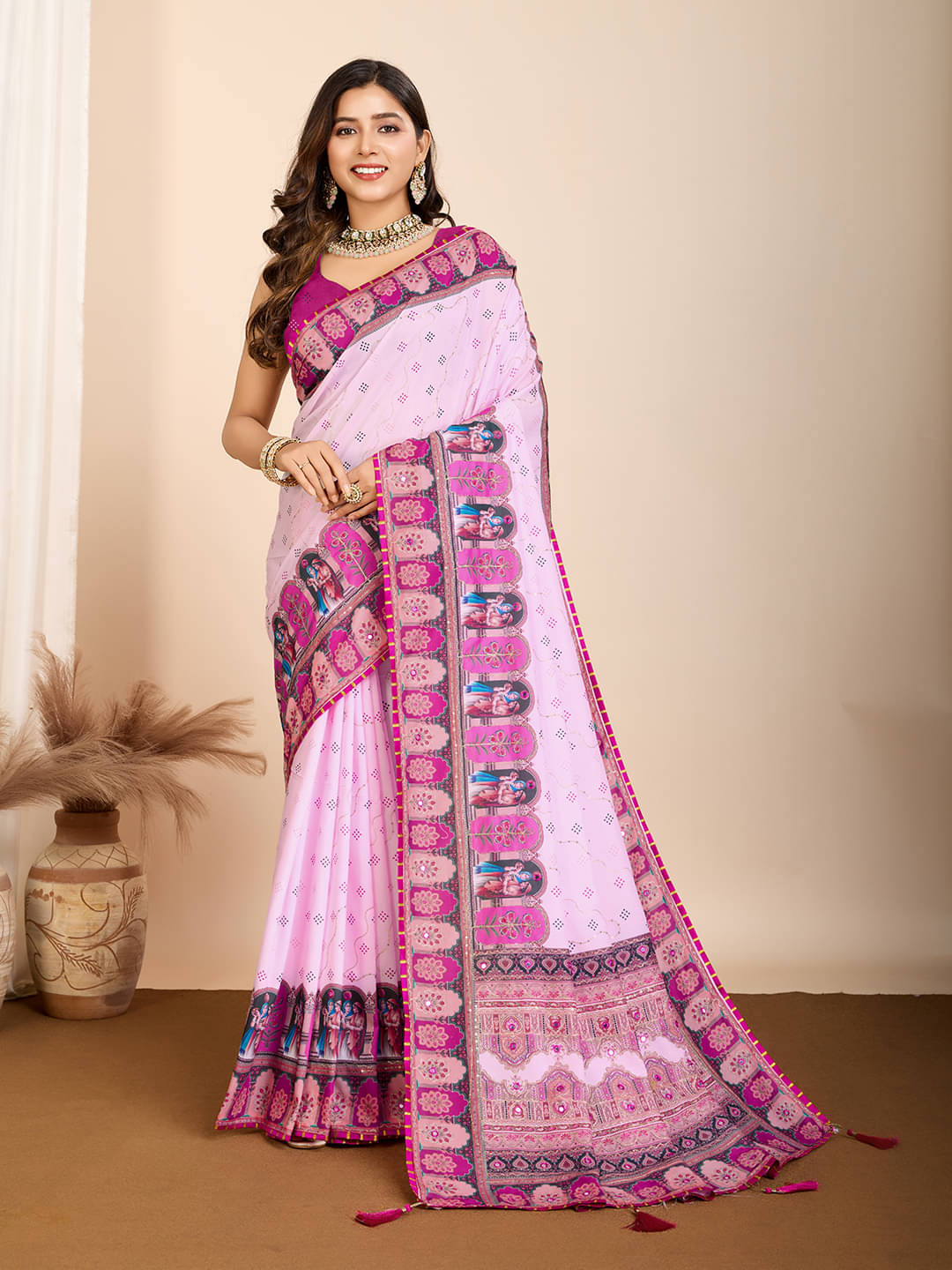 Nayanthara Trends Cotton Printed Saree With Unstitched Blouse Piece ( Pink ) Nayanthara Trends Cotton Printed Saree With Unstitched Blouse Piece ( Pink )