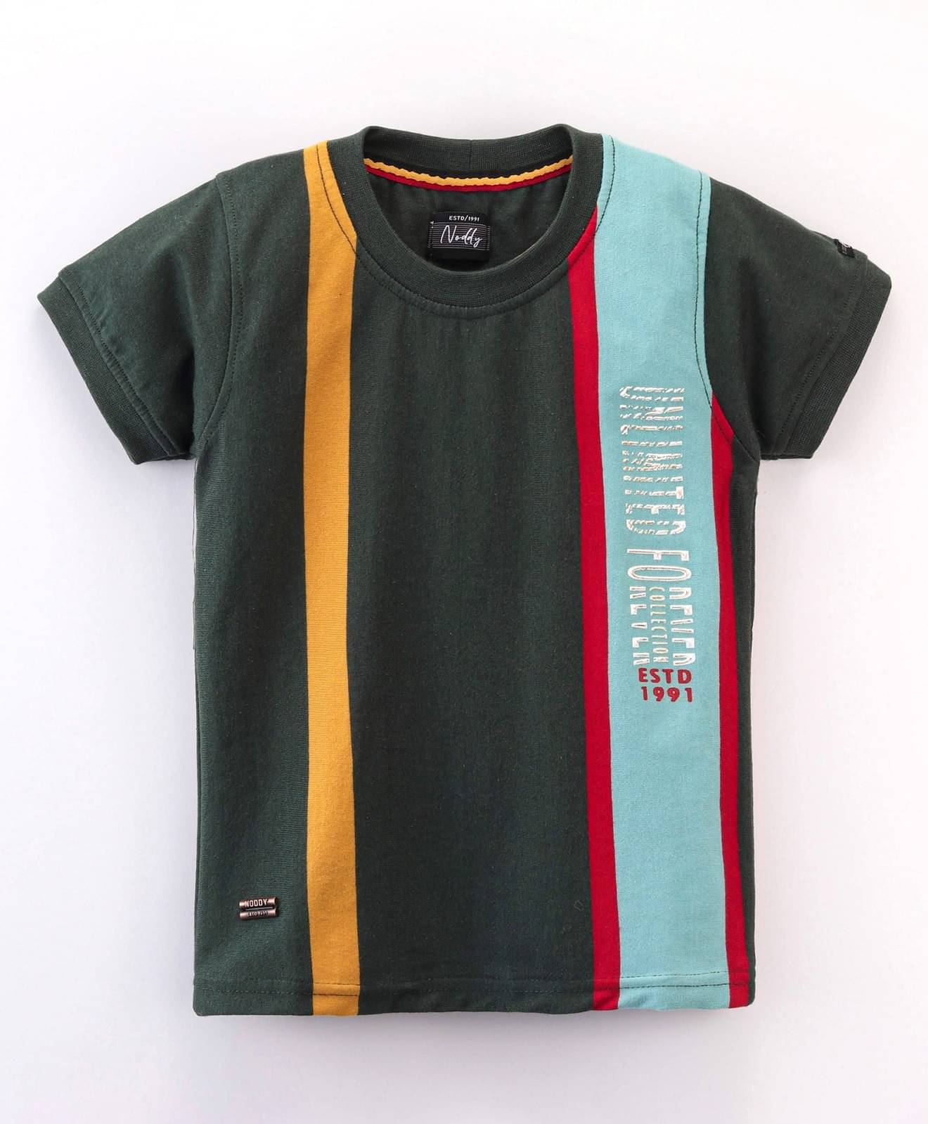     			Noddy Pack of 1 Boys Cotton Blend T-Shirt ( Green )