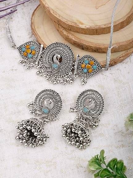     			Opus Gems Multi Color Alloy Necklace Set ( Pack of 1 )
