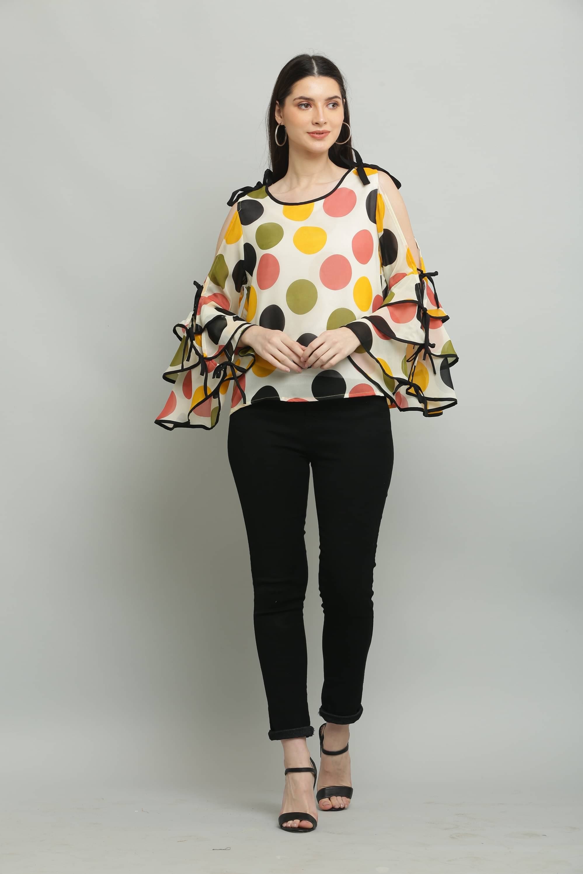     			RC NEOEN Women's Georgette A-Line Top ( Multicolor )