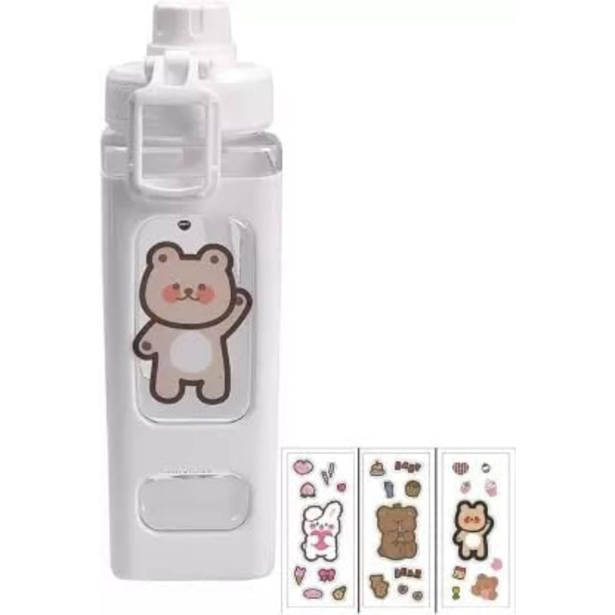 Radhe Fashion Cartoon water bottle for kids, kawaii water bottle Multicolour Plastic School Water Bottle 700 mL ( Set of 1 ) Radhe Fashion Cartoon water bottle for kids, kawaii water bottle Multicolour Plastic School Water Bottle 700 mL ( Set of 1 )