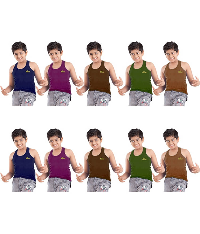 Renox Pack of 10 Boys Cotton Vest ( Multicolor ) - Nightwear & Loungewear | Buy online on ZillyBuy