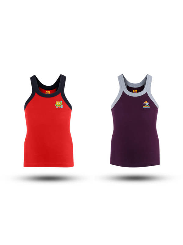 Renox Pack of 2 Boys Cotton Vest ( Multicolor ) - Nightwear & Loungewear | Buy online on ZillyBuy