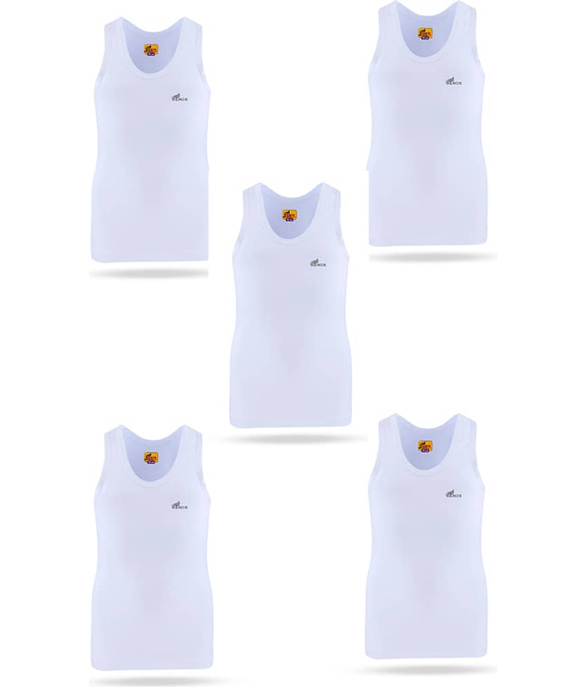 Renox Pack of 5 Boys Cotton Vest ( White ) - Nightwear & Loungewear | Buy online on ZillyBuy