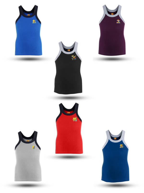     			Renox Pack of 6 Boys Cotton Vest ( Multicolor )