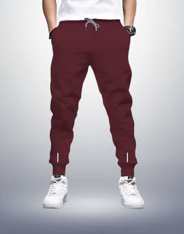 Reya Maroon Cotton Blend Men's Joggers ( Pack of 1 ) Reya Maroon Cotton Blend Men's Joggers ( Pack of 1 )