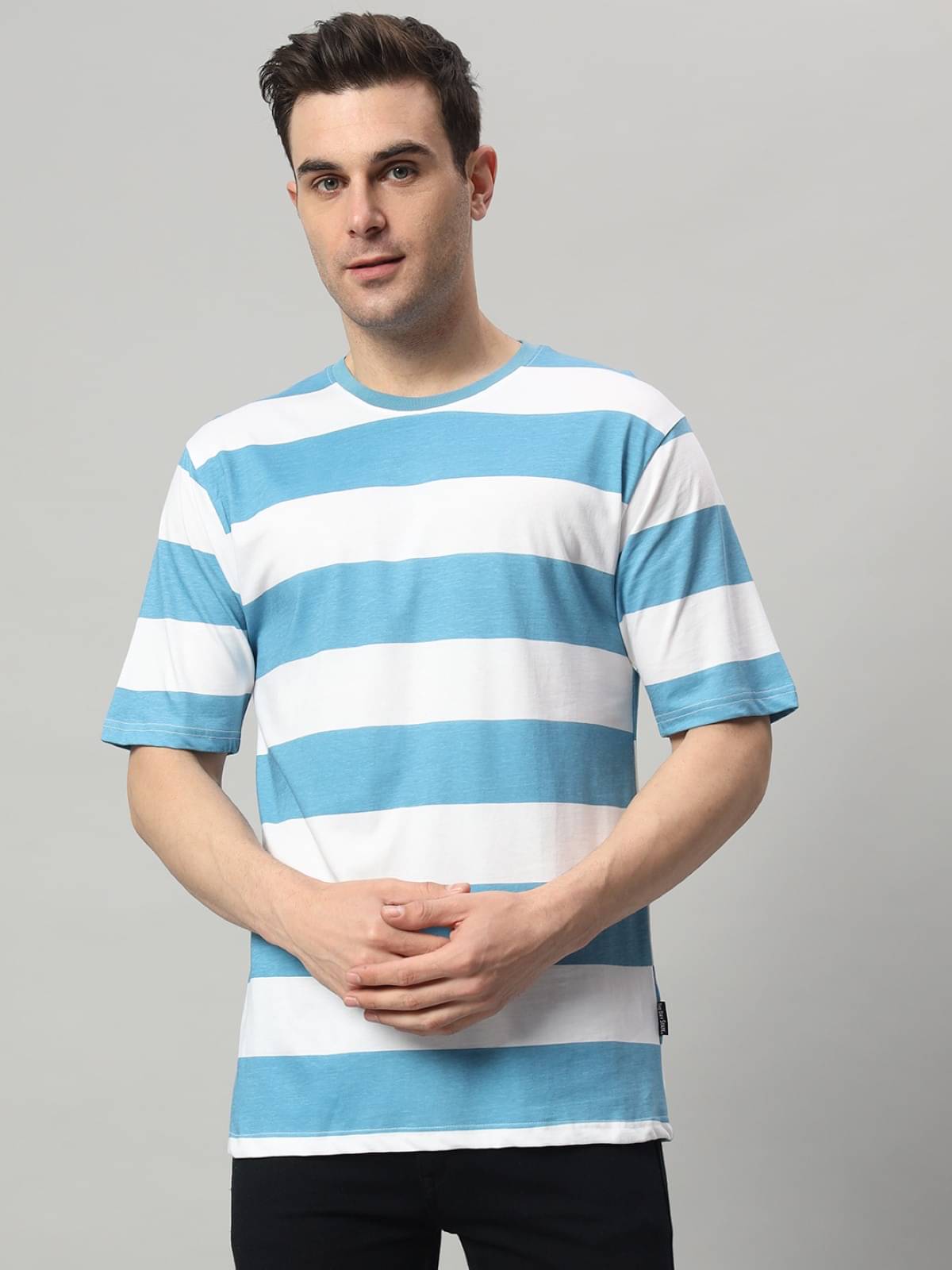 The Dry State Pack of 1 Cotton Slim Fit Striped Full Sleeves Men's Polo T Shirt ( Multicolor ) The Dry State Pack of 1 Cotton Slim Fit Striped Full Sleeves Men's Polo T Shirt ( Multicolor )