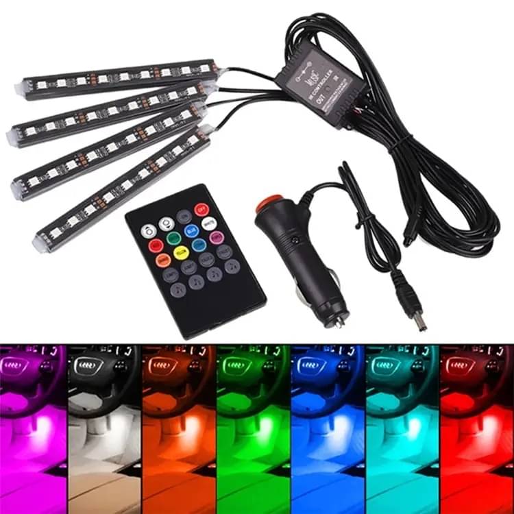 12V 12 Led Rectangular Car Interior Atmosphere Ambient Light For Car 12V 12 Led Rectangular Car Interior Atmosphere Ambient Light For Car