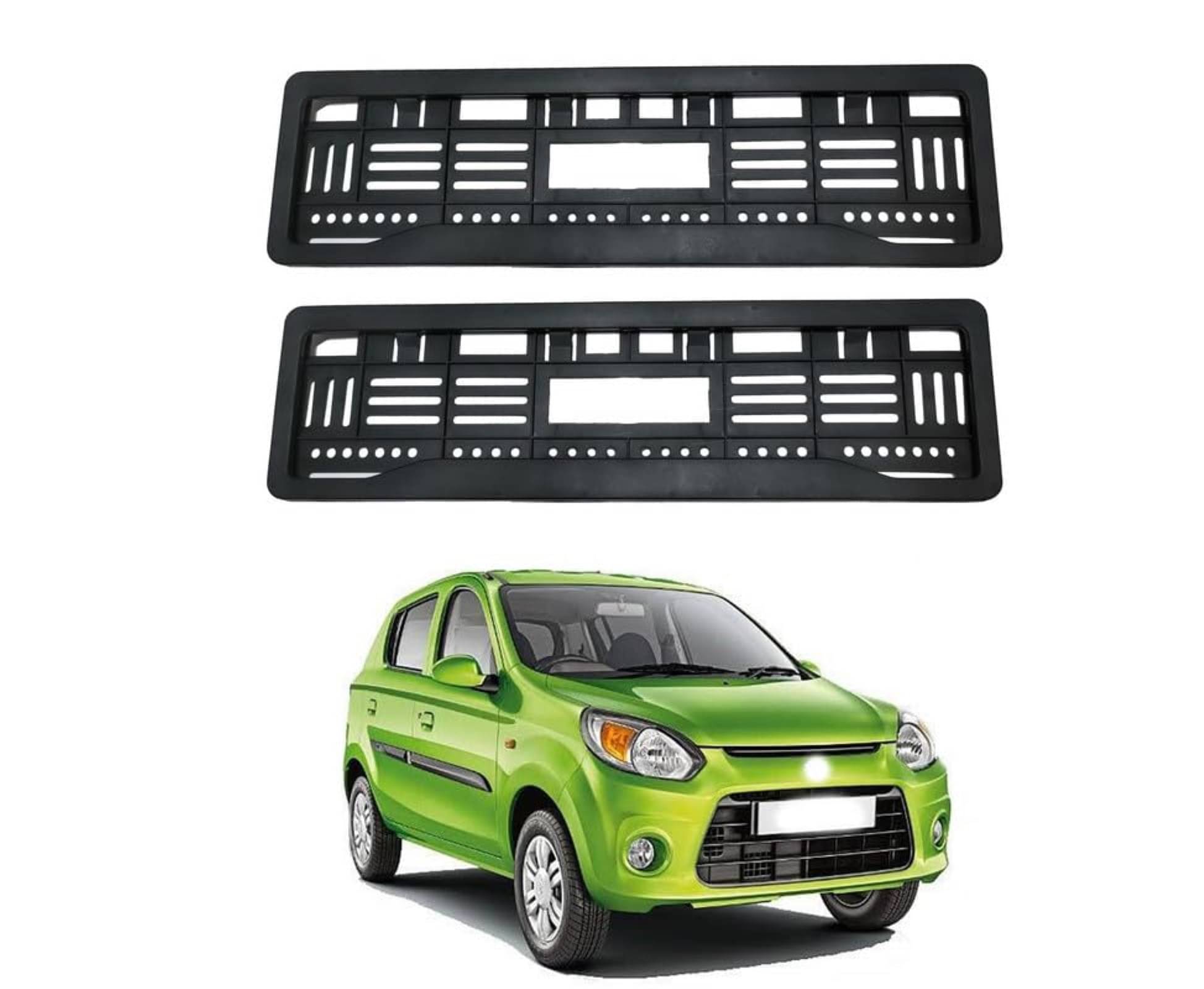    			ARLOOK Black Number Plate Frame Set of 2 for Invicto