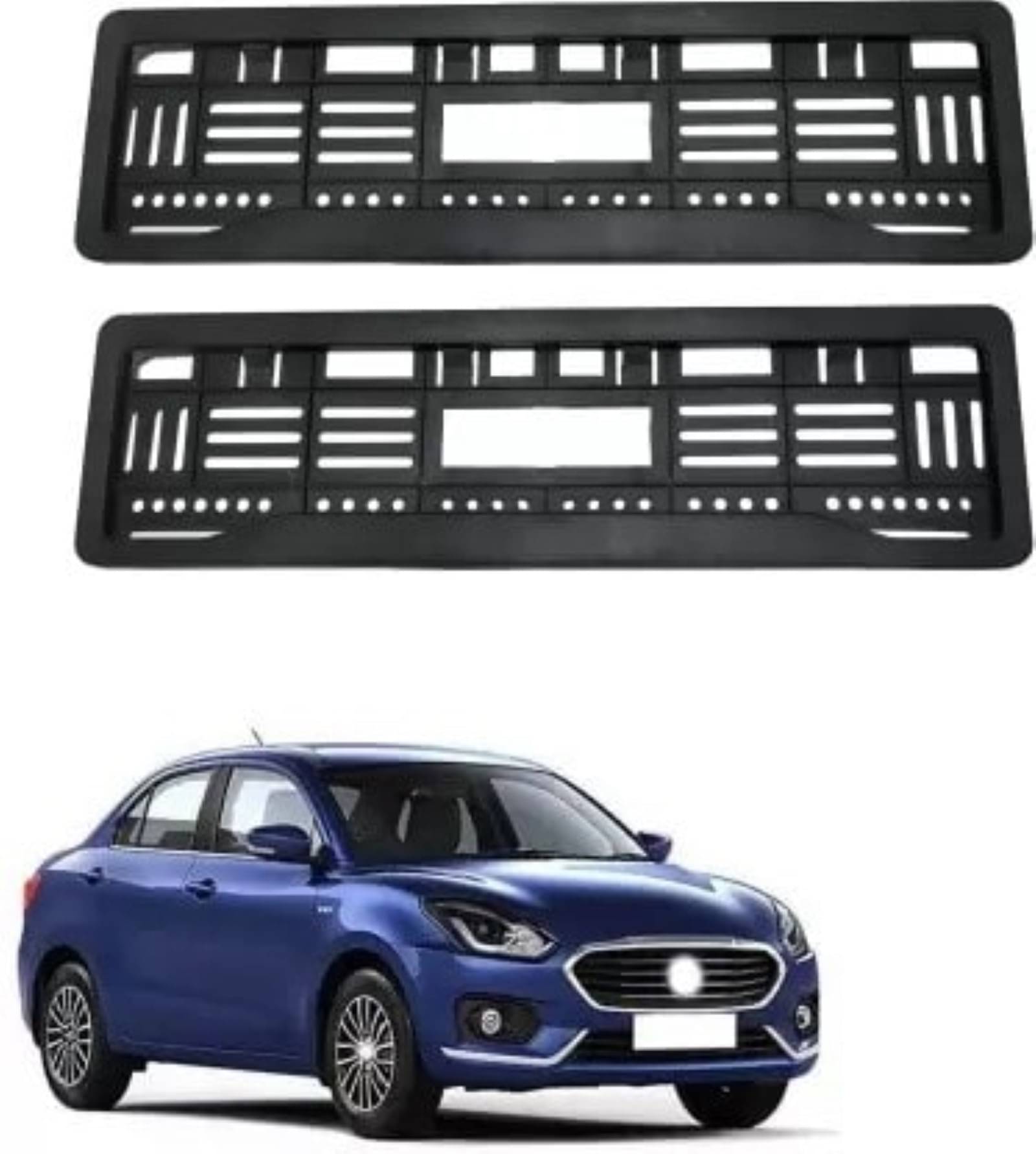     			ARLOOK Black Number Plate Frame Set of 2 for Clerio
