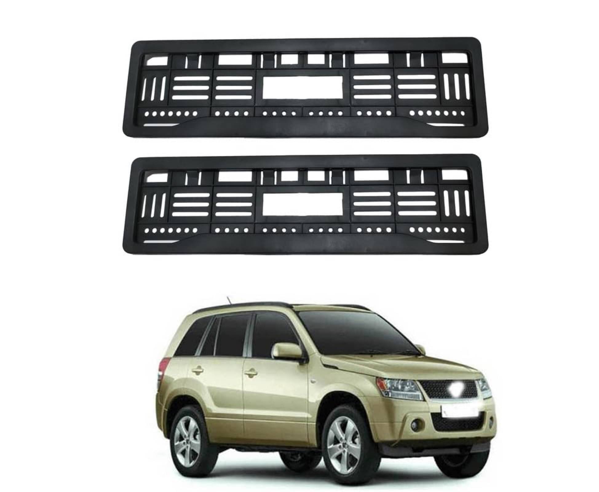 ARLOOK Black Number Plate Frame Set of 2 for Gipsy ARLOOK Black Number Plate Frame Set of 2 for Gipsy