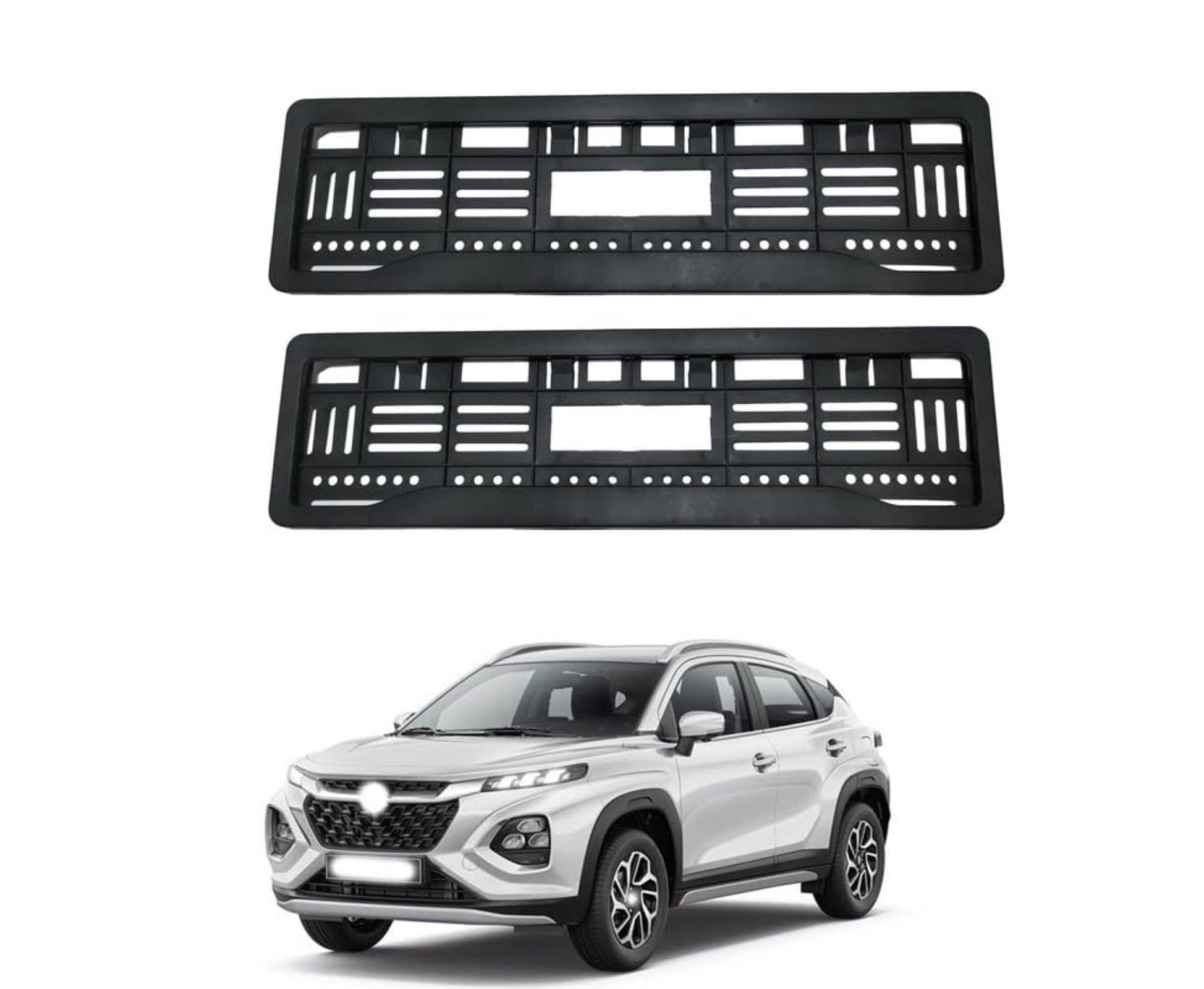     			ARLOOK Black Number Plate Frame Set of 2 for Alto k10