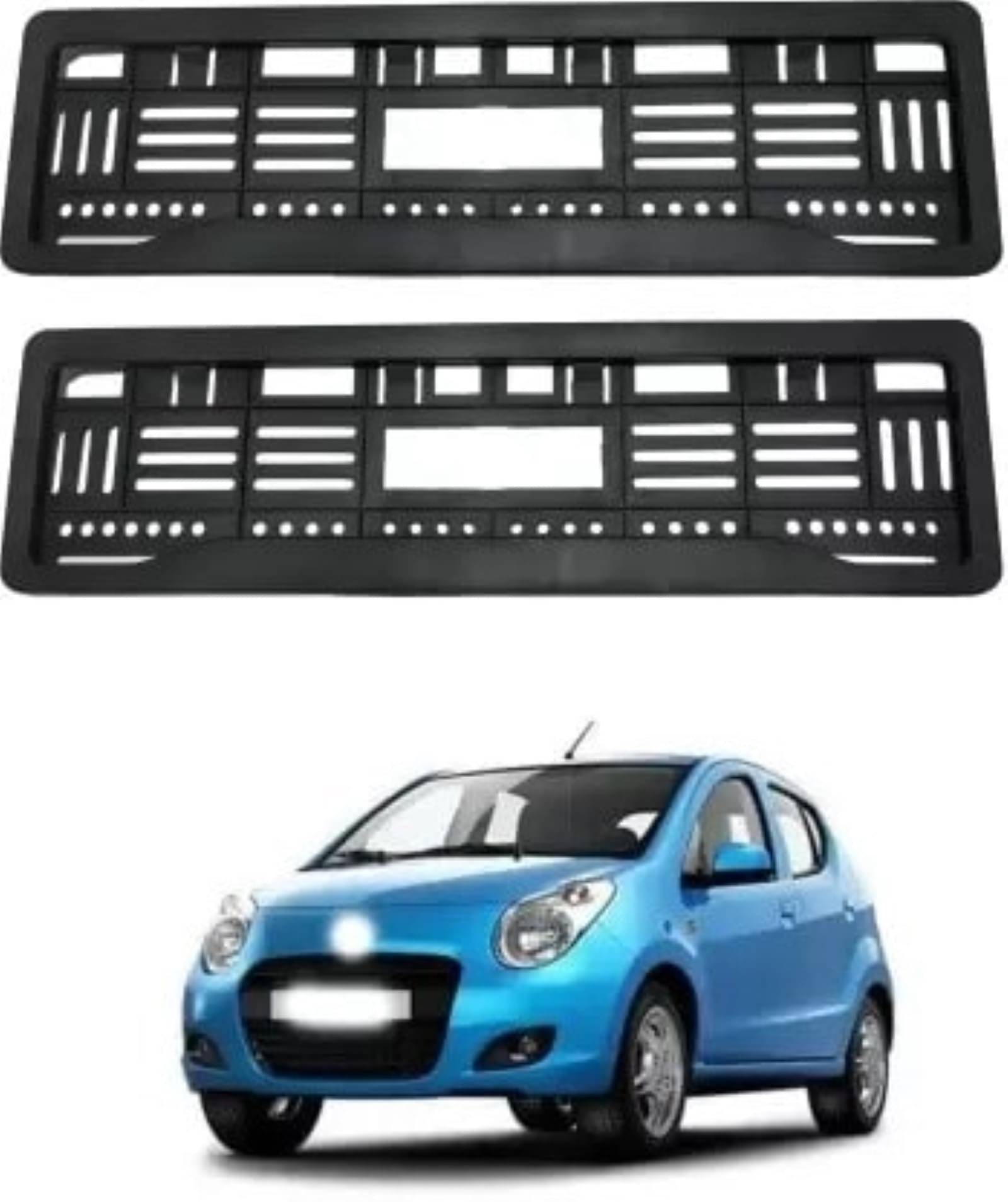    			ARLOOK Black Number Plate Frame Set of 2 for Jimmny