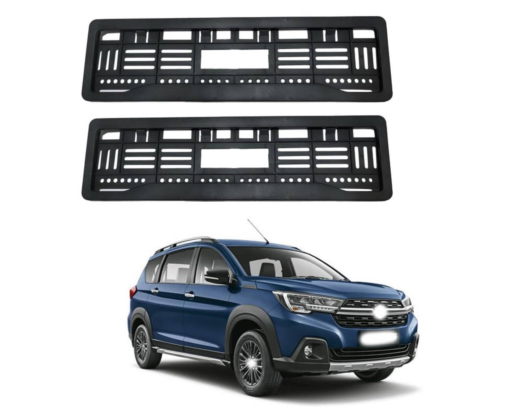     			ARLOOK Black Number Plate Frame Set of 2 for Baleno