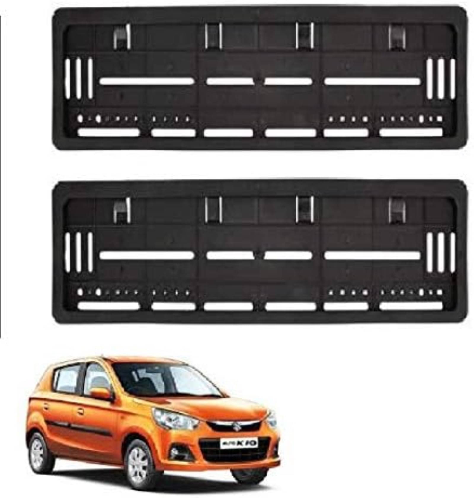     			ARLOOK Black Number Plate Frame Set of 2 for Ecco