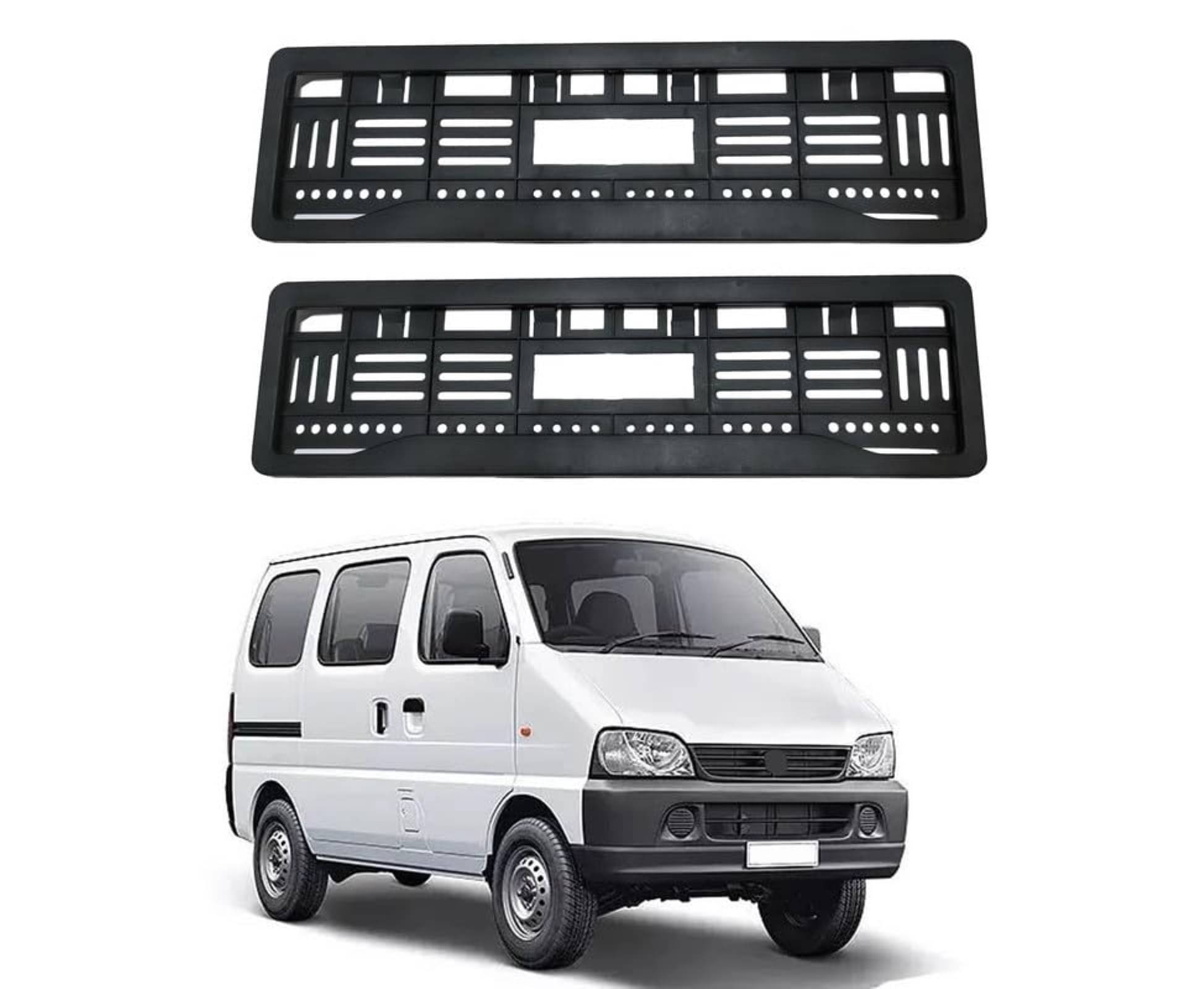     			ARLOOK Black Number Plate Frame Set of 2 for Swift