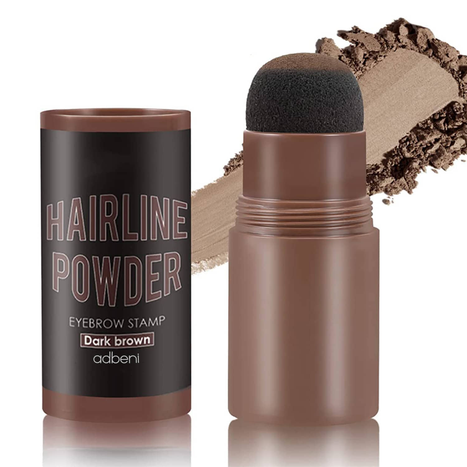 Adbeni Natural Hairline Powder, Hair Shading Sponge Pen, Hair & Eyebrow Stamp Brow Stick Brown Brown 15 g - Makeup - Eyes | Buy online on ZillyBuy