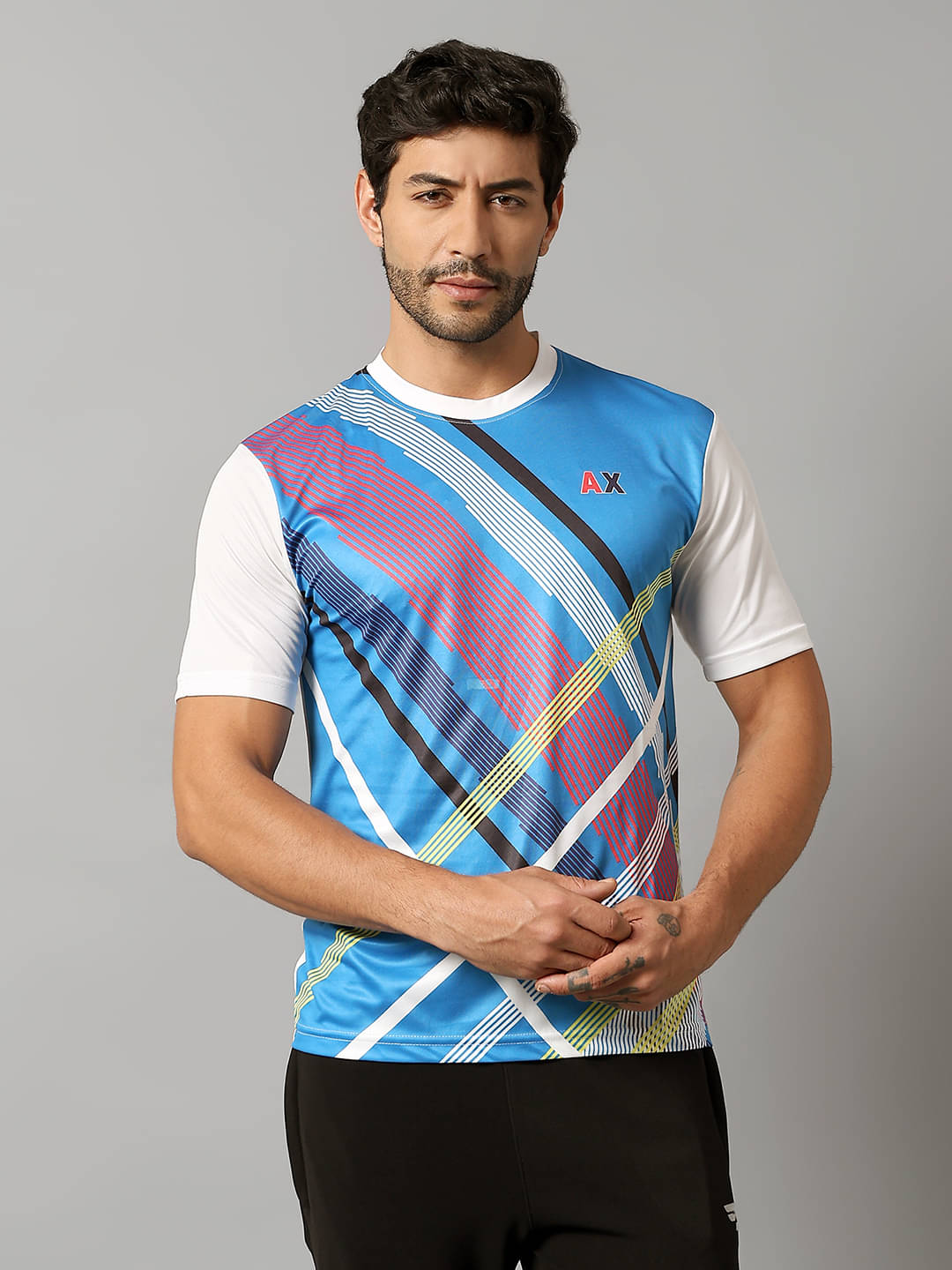 Auxamis Polyester Regular Fit Printed Half Sleeves Men's Round T-Shirt - Blue ( Pack of 1 ) Auxamis Polyester Regular Fit Printed Half Sleeves Men's Round T-Shirt - Blue ( Pack of 1 )