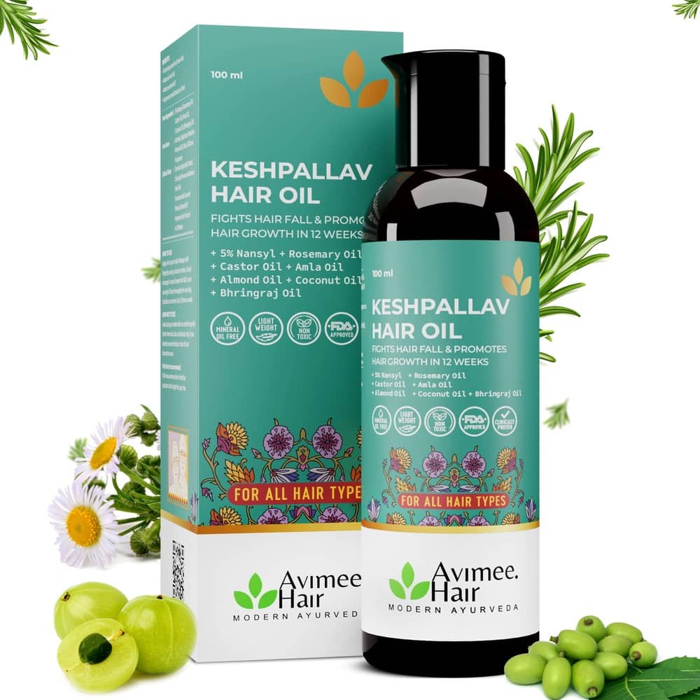 Avimee Herbal Keshpallav Hair Oil ,Promotes Hair Growth 100ml (Pack of 1)