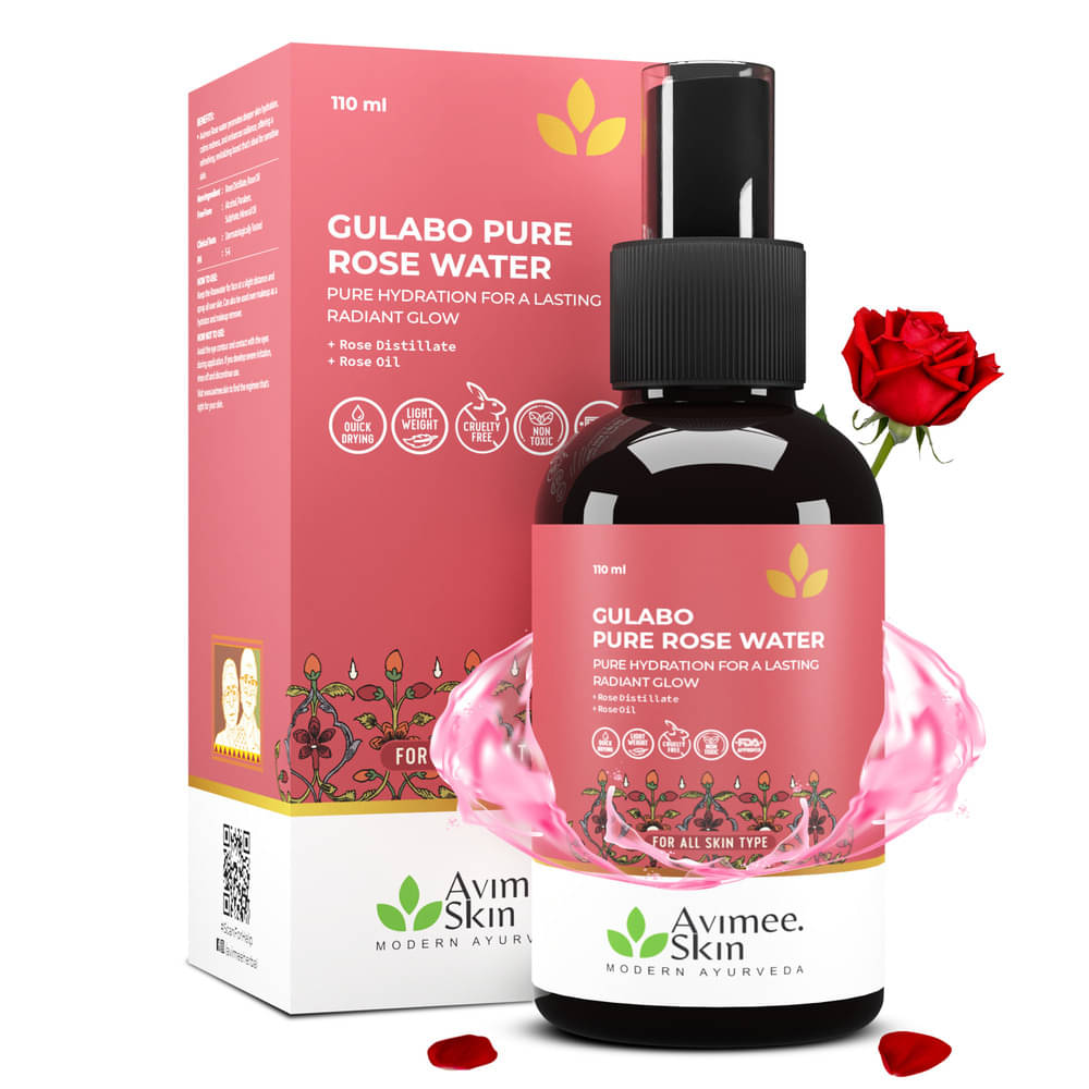 Avimee Herbal Gulabo Rosewater Soothes Skin, Tightens Pores & Restores Glow 100ml (Pack of 1) Avimee Herbal Gulabo Rosewater Soothes Skin, Tightens Pores & Restores Glow 100ml (Pack of 1)