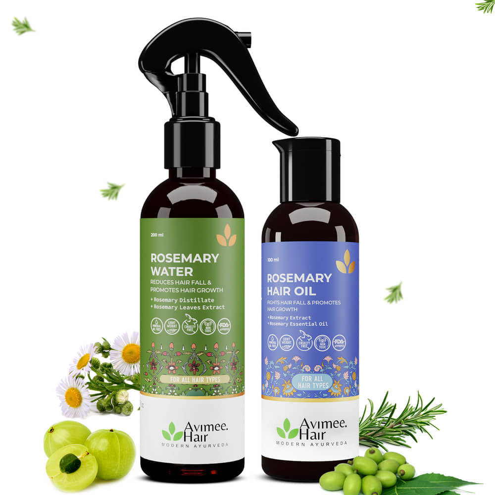 Avimee Herbal Rosemary Hair Combo Rosemary Oil (100ml) and Rosemary Water (200ml) For Hair Growth & Fall Control,(Pack of 2)