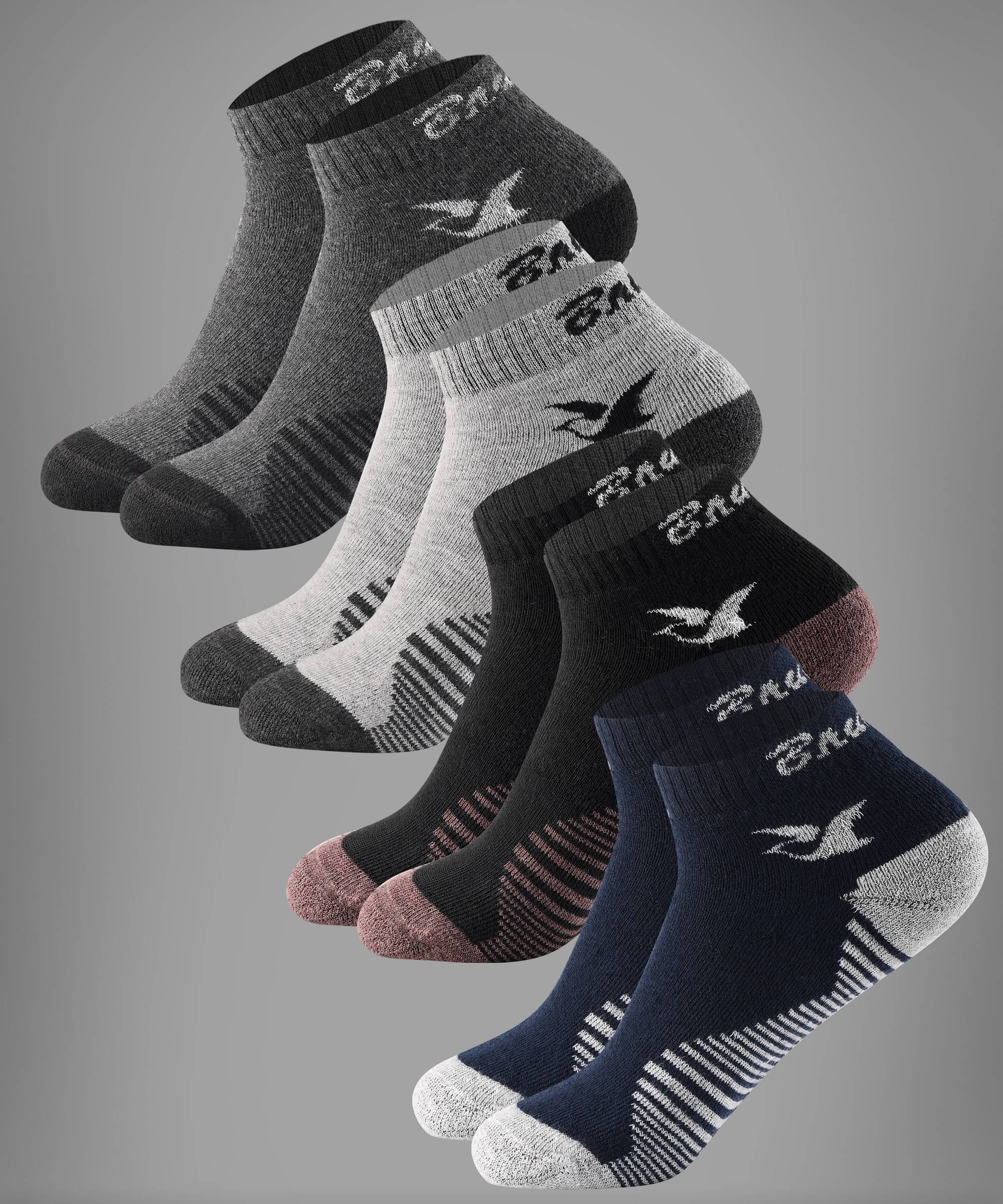     			Brucella Pack of 4 Men's 100% Organic Cotton Ankle Length Socks ( Multicolor )