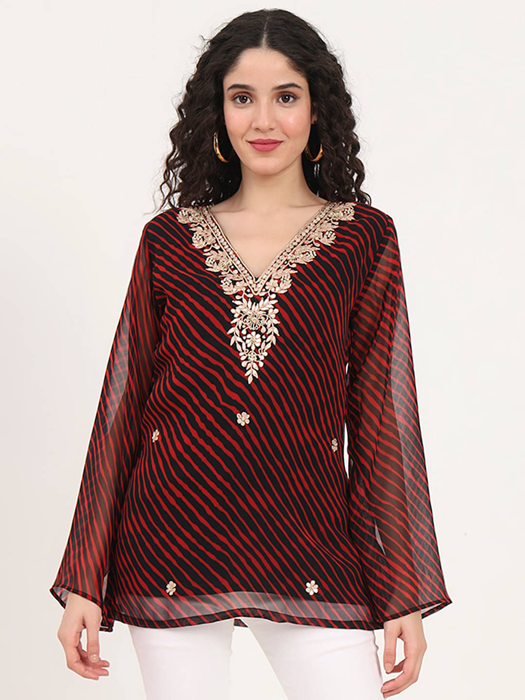 Divena Women's Georgette Tunic ( Black ) Divena Women's Georgette Tunic ( Black )
