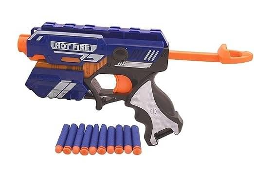     			ECLET Blaze Blaster Storm Hot Fire Shooting Toy Gun With 10 Soft Foam Bullets Perfect Guns For Boys Kids|Multicolor SET OF 1