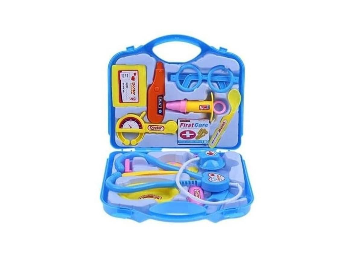     			ECLET Doctor Playset Kit with Foldable Suitcase, Compact Medical Accessories Toy Set Pretend Play Kit for kids, indoor game Set of 1