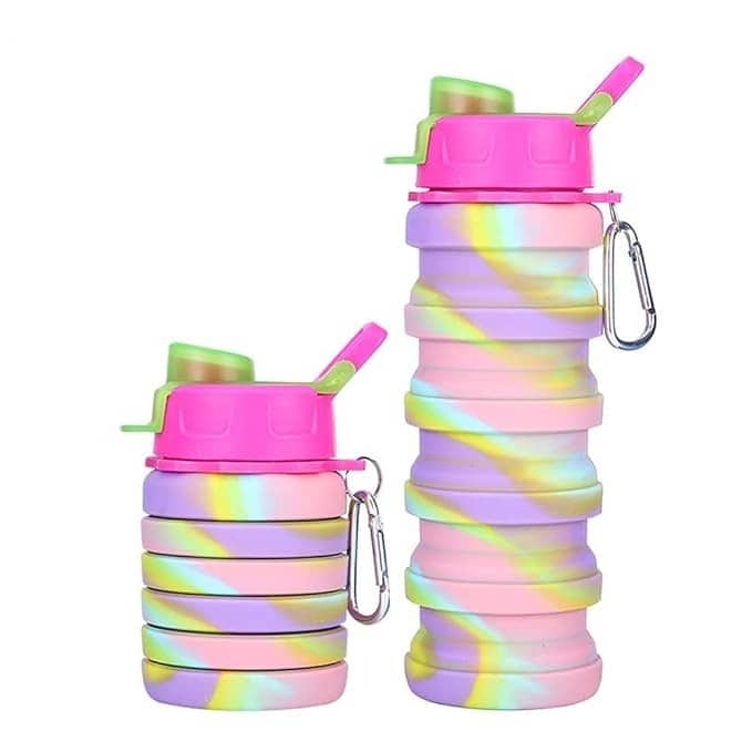 ECLET Silicone kids water bottle 500 ml Water Bottle  (Set of 1, Multicolor)