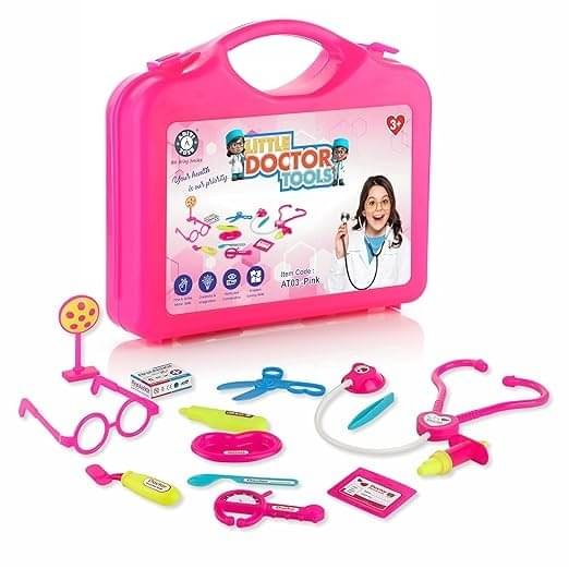     			Eclet Doctor Play Set Kit with Foldable Suitcase, Doctor Set Toy Game Compact Medical  (multicolour) set of 1