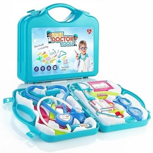     			Eclet Doctor Playset For Kids, Pretend Play Doctor Set With Foldable Suitcase For Kids