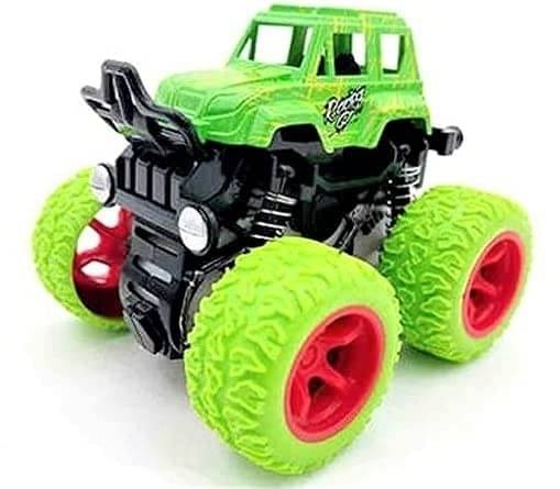     			Eclet Friction Powered Monster Truck Toy, Push & Go 4WD Off-Road Car for Kids, Amazing Stunts, All-Terrain Grip, Vibrant Colors, for Boys & Girls, Birthday, Christmas, Fun Plays(set of 1 multicolour)