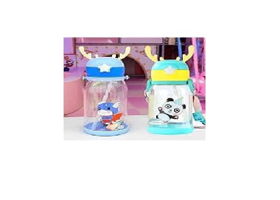     			Eclet Multicolour Plastic Sipper Water Bottle 600 mL ( Set of 1 )