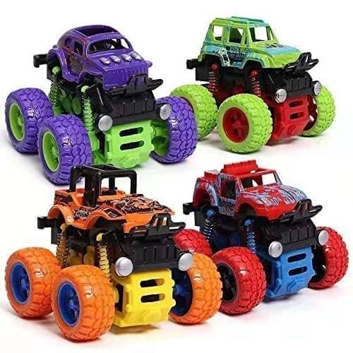     			Eclet Truck Toys for Kids Push & Go Toys 4wd Monster Truck Combo Set-4(PACK_1)  (Multicolor, Pack of: 1)