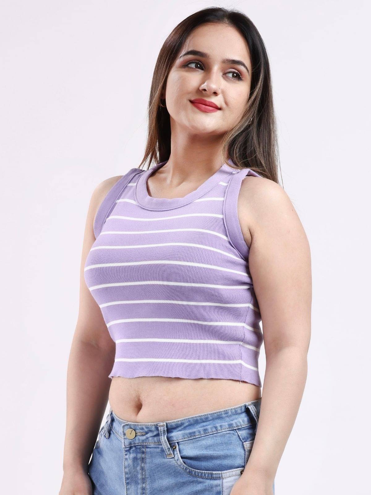 FEVERFEW Lavender Cotton Linen Women's Regular Top ( Pack of 1 ) FEVERFEW Lavender Cotton Linen Women's Regular Top ( Pack of 1 )